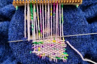 Visible Darning & Mending with a Loom